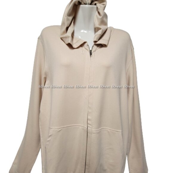 Men's Organic Cotton Soft Cozy Full Zip Spun Bamboo Hoodie - Unisex* - Size L - Picture 5 of 15